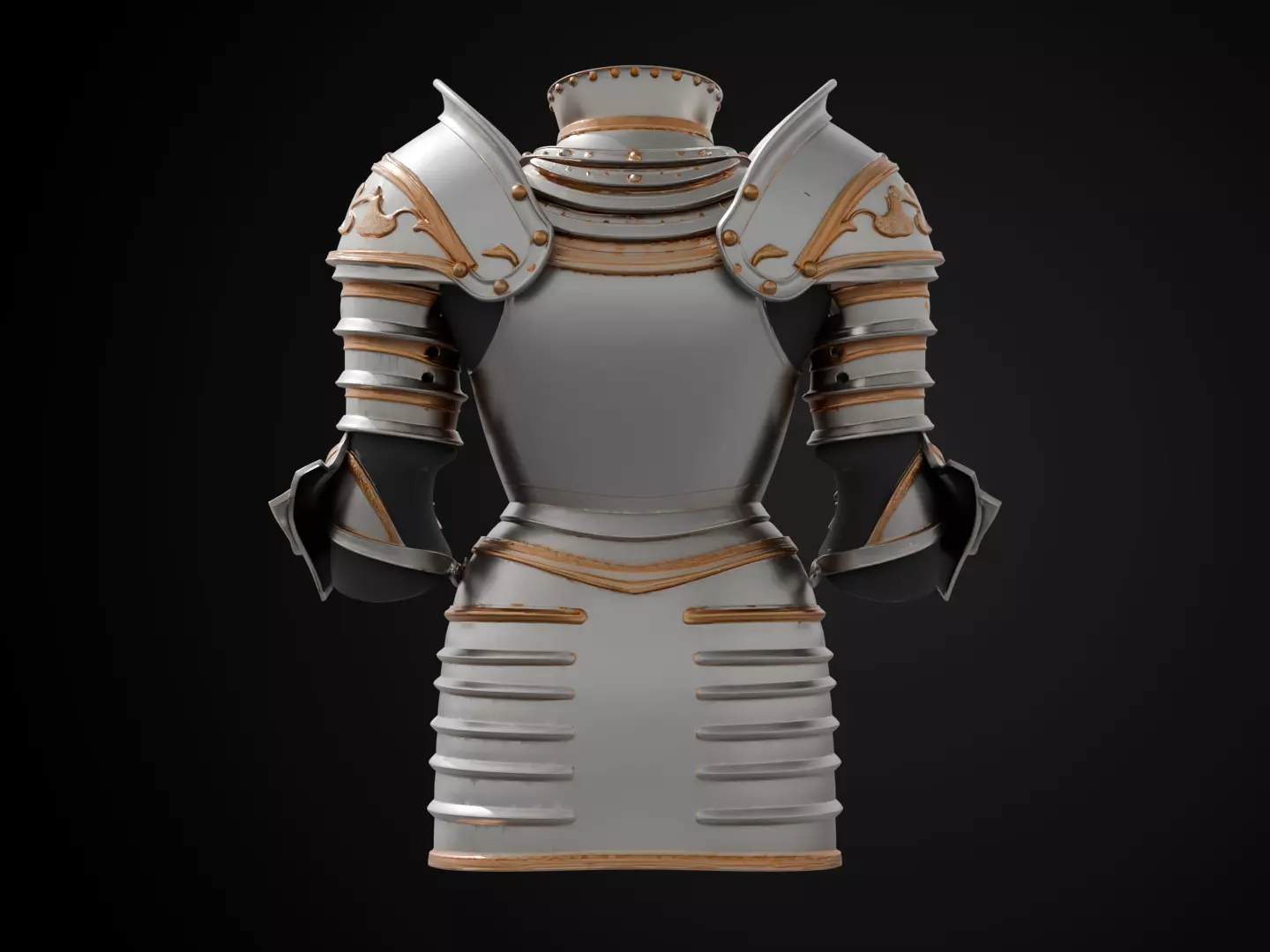 Stylized Medieval Armor - Warrior Captain 3D print model_6