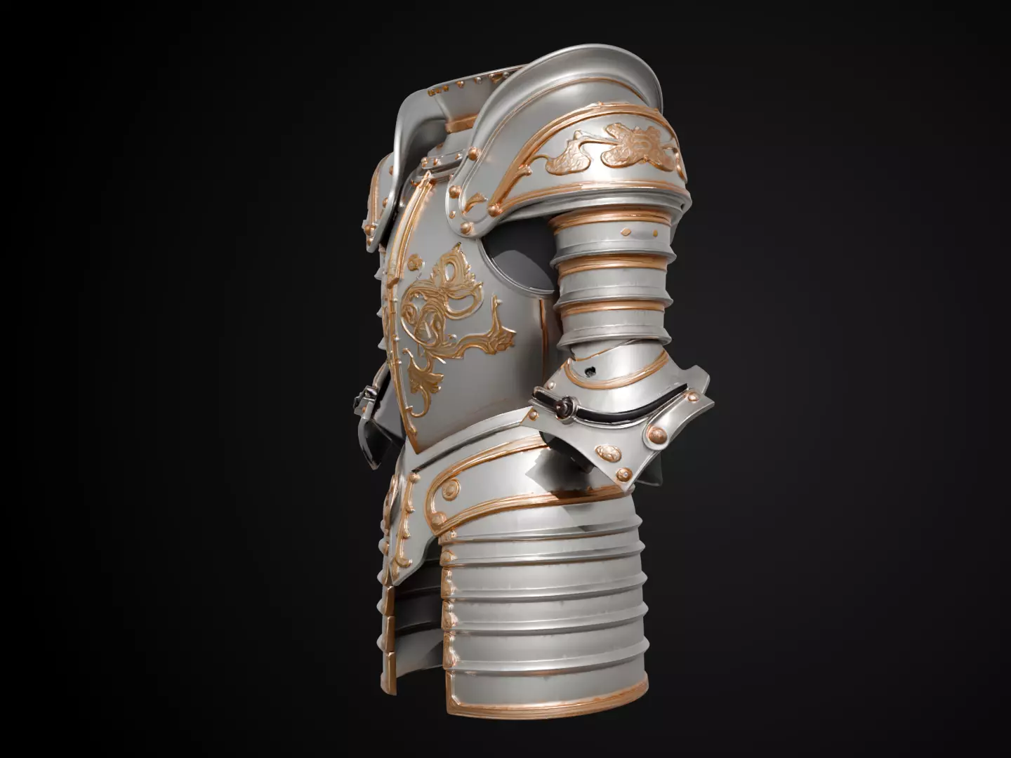 Stylized Medieval Armor - Warrior Captain 3D print model_10