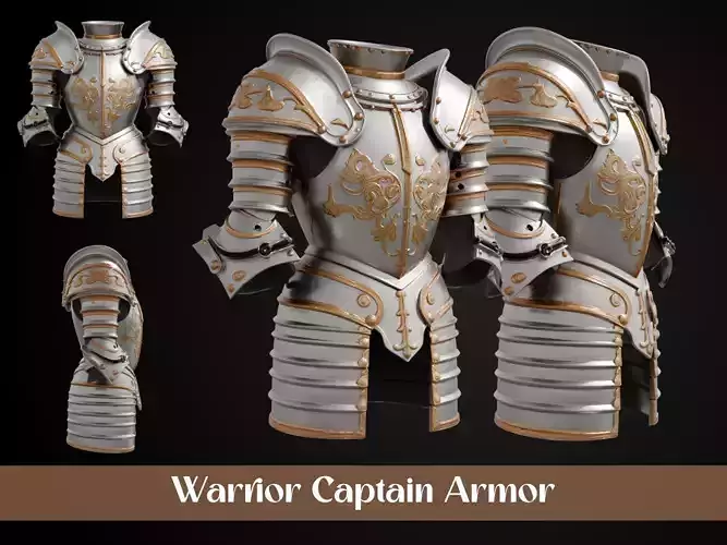 Stylized Medieval Armor - Warrior Captain 3D print model Stylized Medieval Armor - Warrior Captain 3D print model