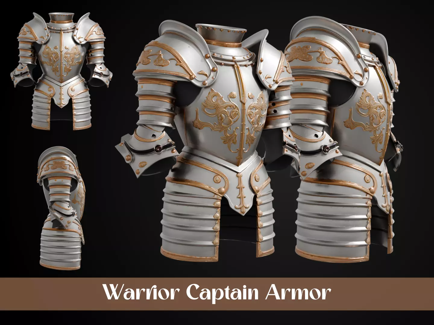 Stylized Medieval Armor - Warrior Captain 3D print model_0