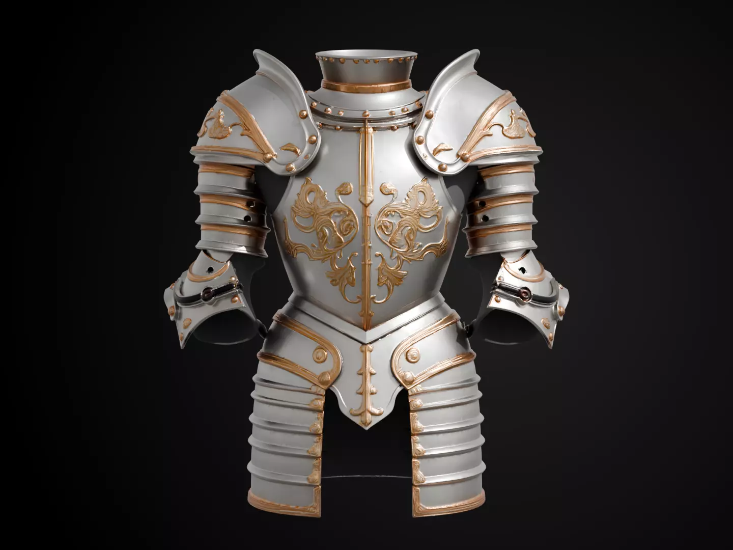 Stylized Medieval Armor - Warrior Captain 3D print model_12