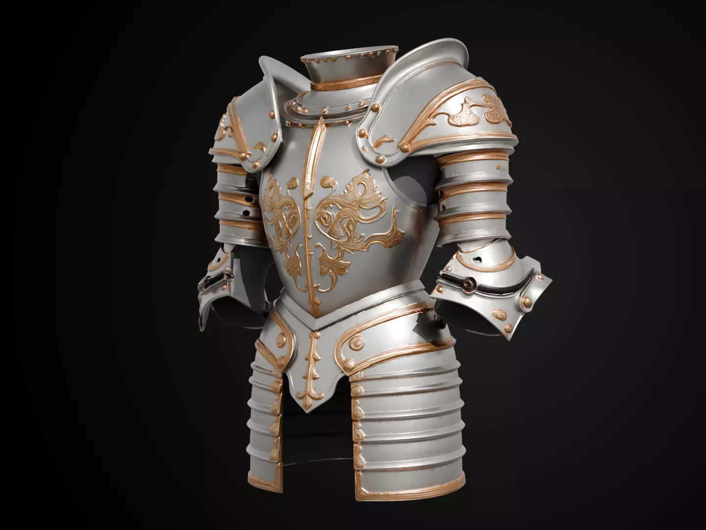Stylized Medieval Armor - Warrior Captain 3D print model_11