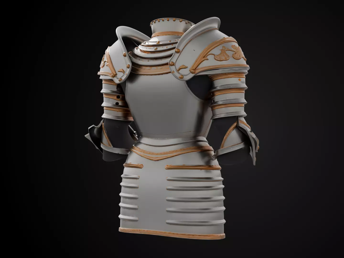 Stylized Medieval Armor - Warrior Captain 3D print model_5