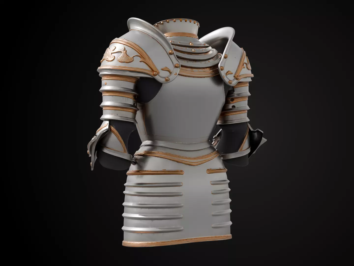 Stylized Medieval Armor - Warrior Captain 3D print model_7