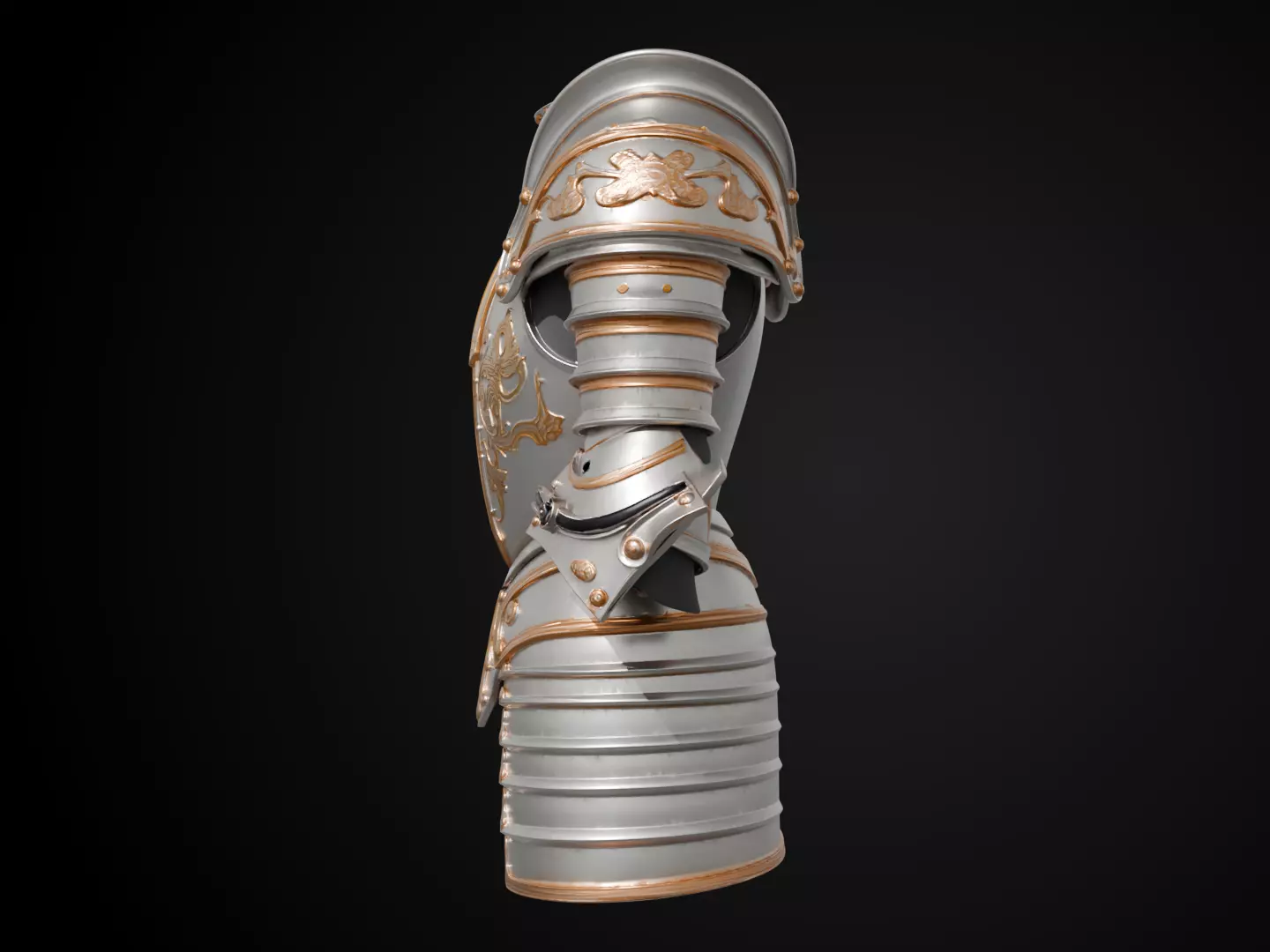 Stylized Medieval Armor - Warrior Captain 3D print model_9