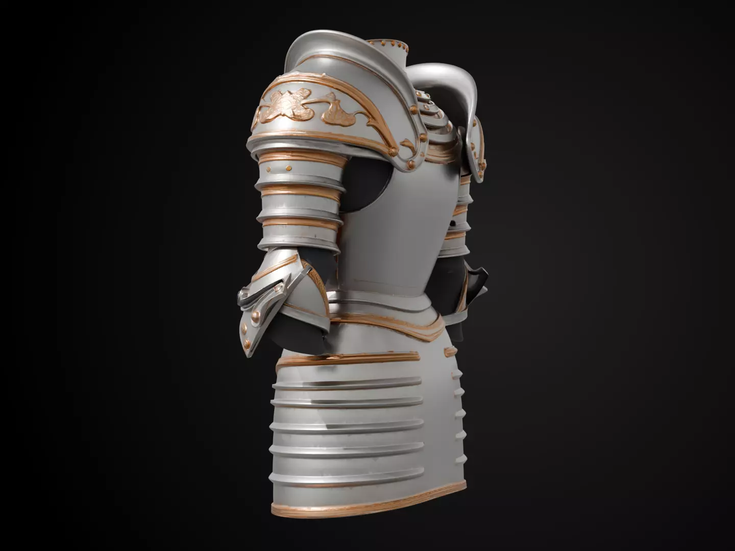 Stylized Medieval Armor - Warrior Captain 3D print model_8