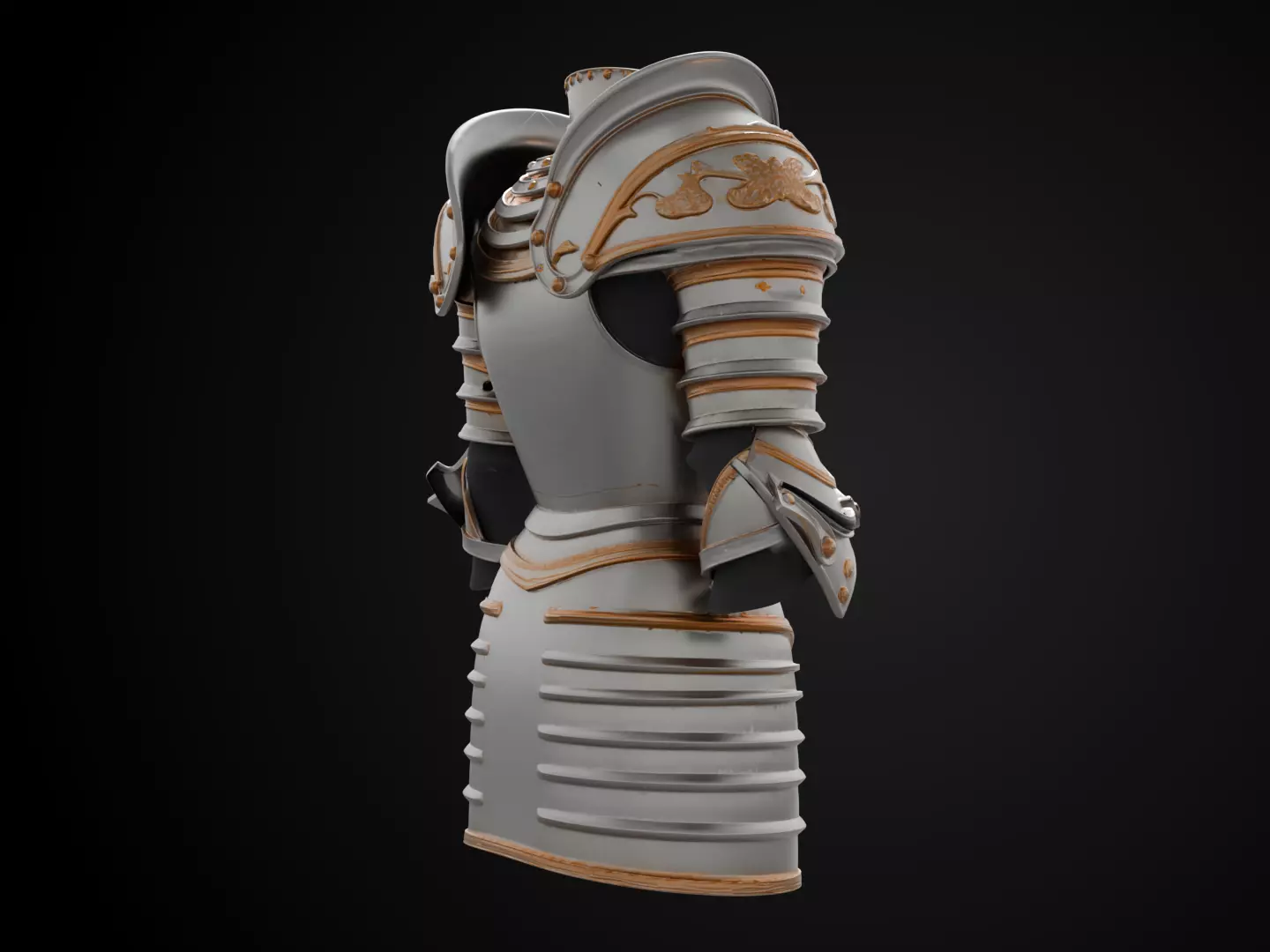 Stylized Medieval Armor - Warrior Captain 3D print model_4