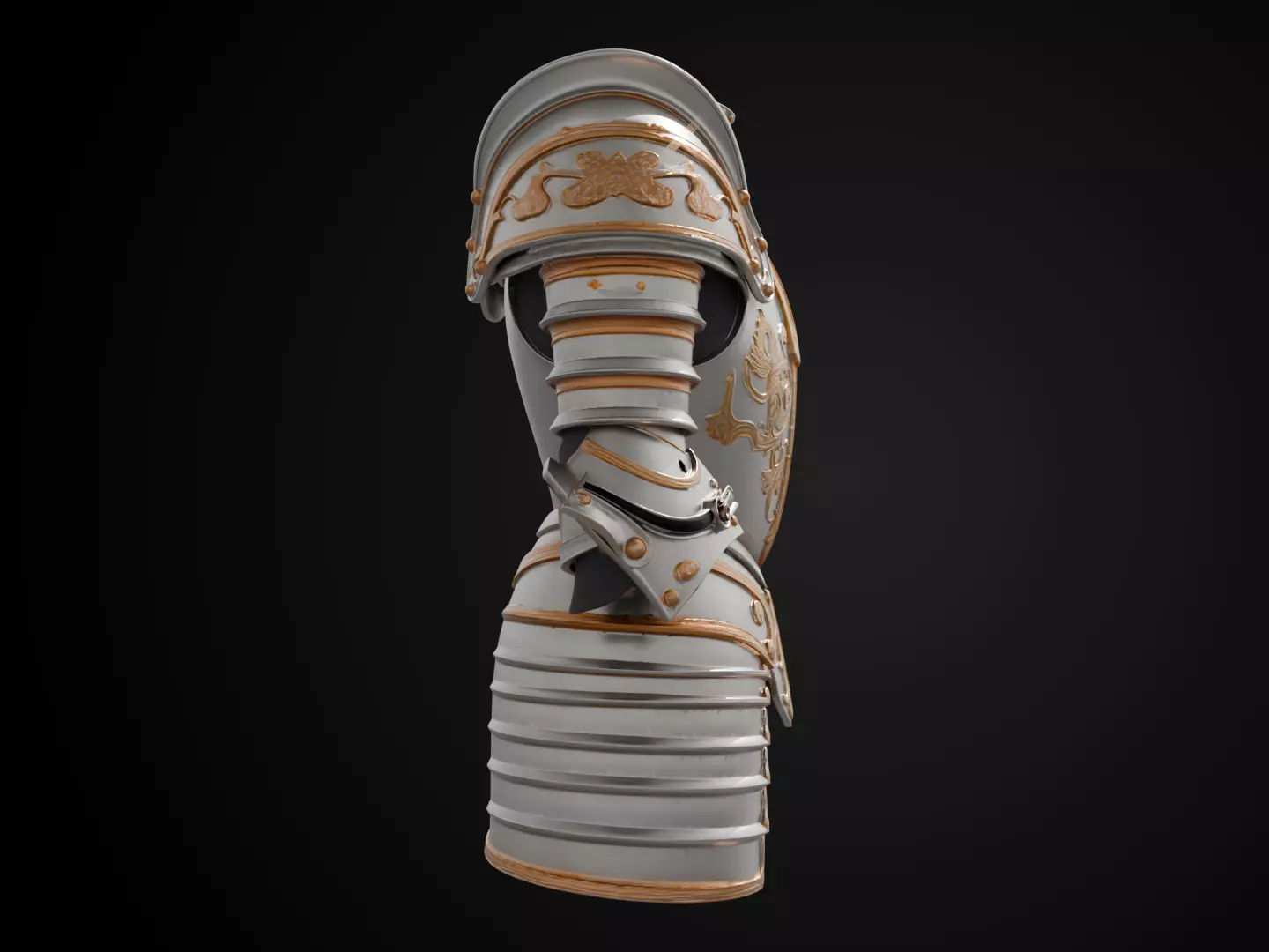Stylized Medieval Armor - Warrior Captain 3D print model_3