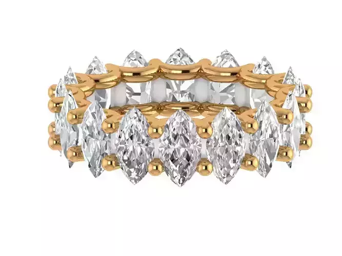 Marquise Eternity Wedding Band