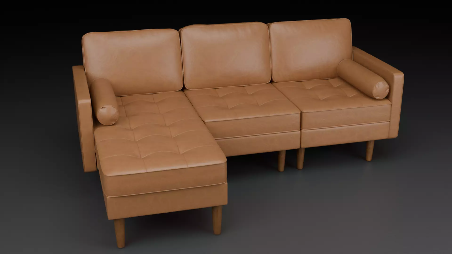 Leather Sofa 3D model_0