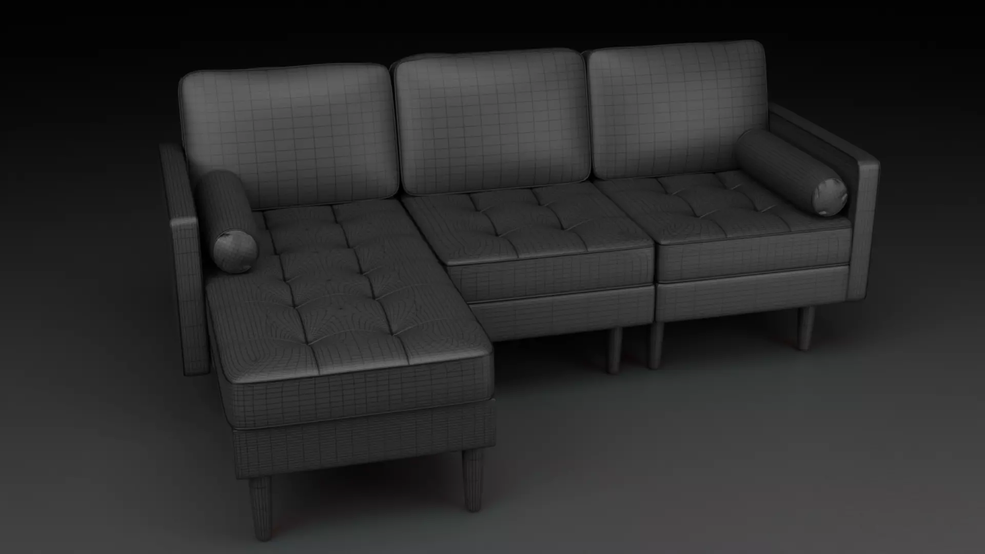Leather Sofa 3D model_6