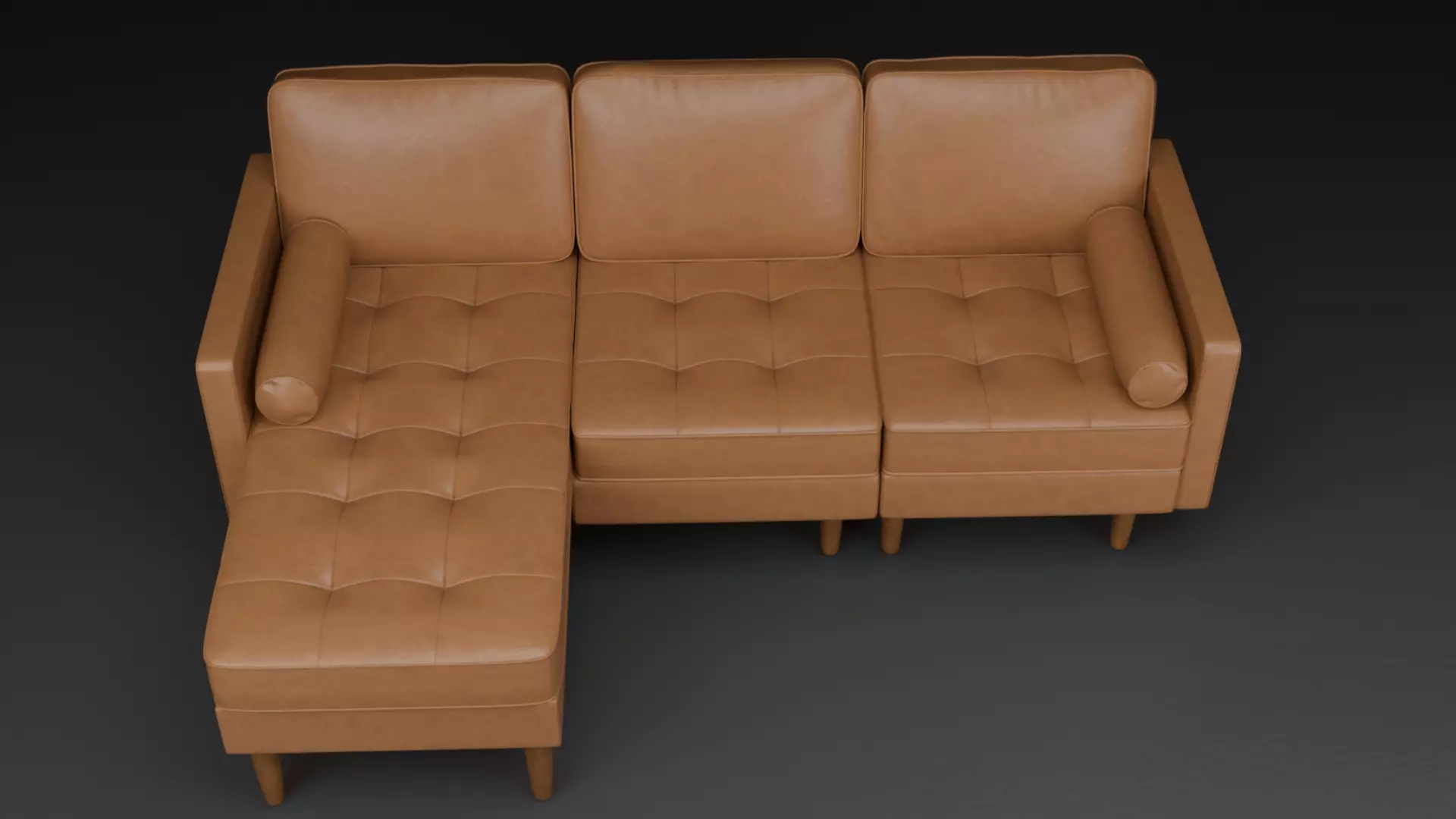 Leather Sofa 3D model_4