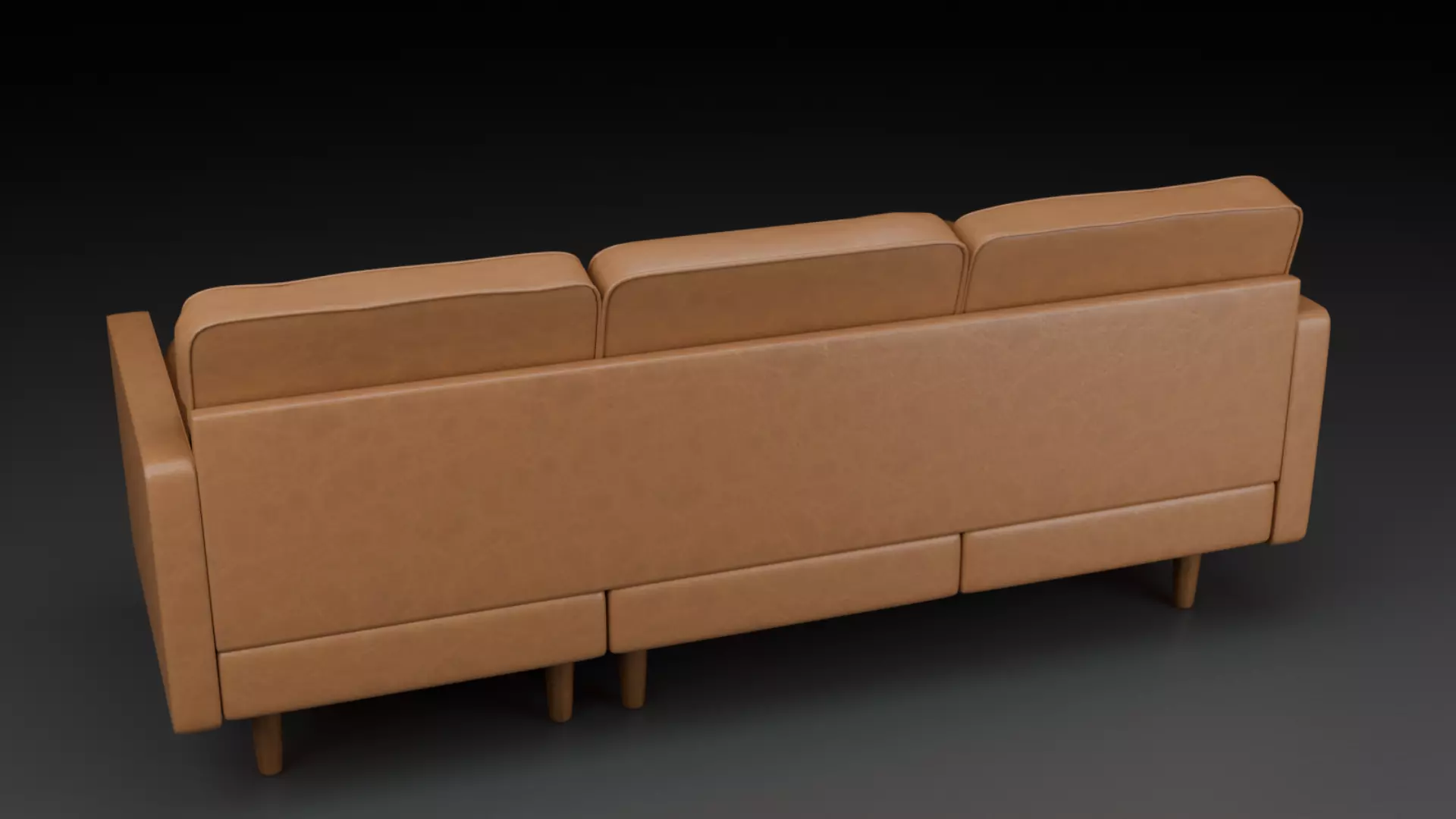 Leather Sofa 3D model_2