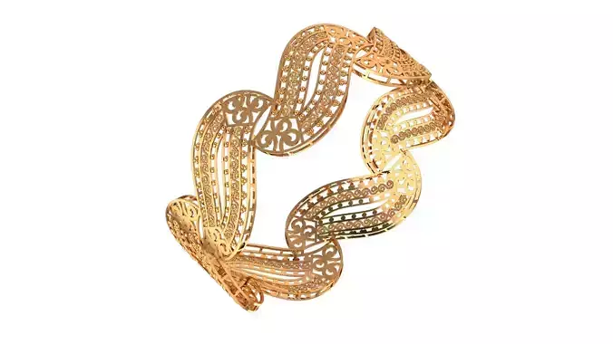 1104 Interwoven Wave Bangle