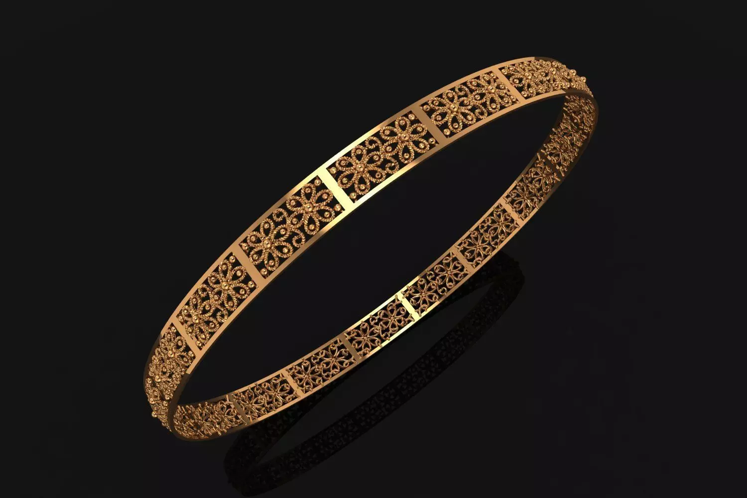1296 Circle of Grace Bangle 63MM-5gm 3D print model_0