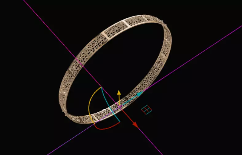 1296 Circle of Grace Bangle 63MM-5gm 3D print model_3