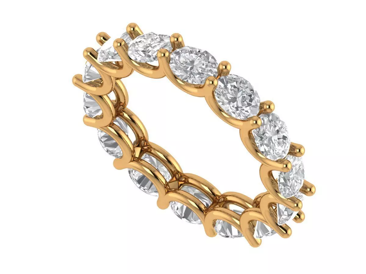 Oval Eternity Wedding Band 3D print model_3