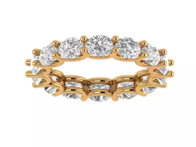Oval Eternity Wedding Band