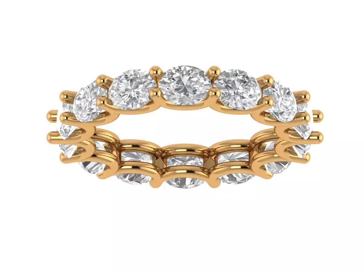 Oval Eternity Wedding Band 3D print model_0