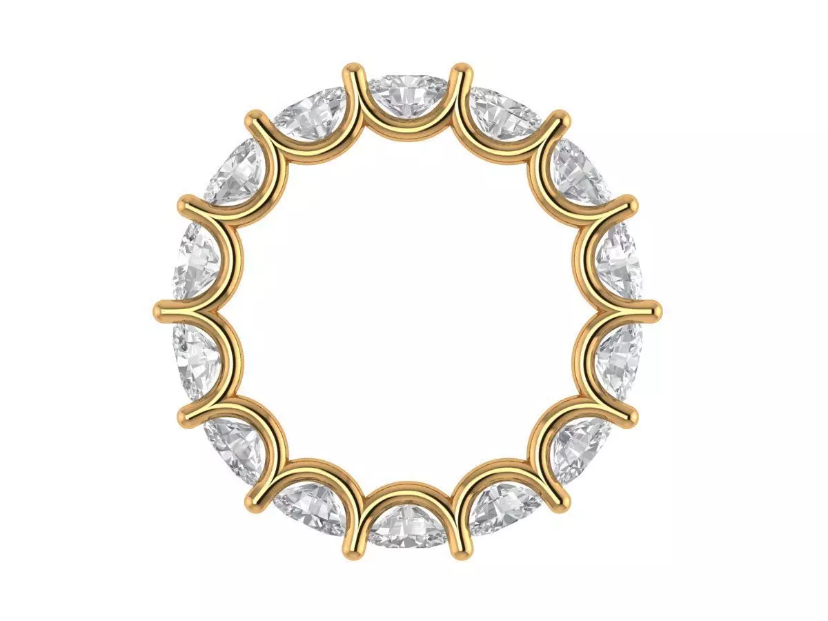 Oval Eternity Wedding Band 3D print model_4