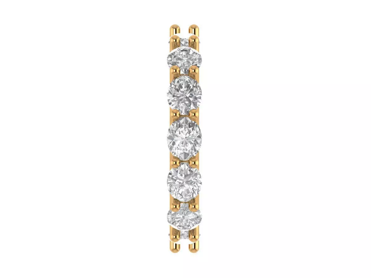 Oval Eternity Wedding Band 3D print model_2