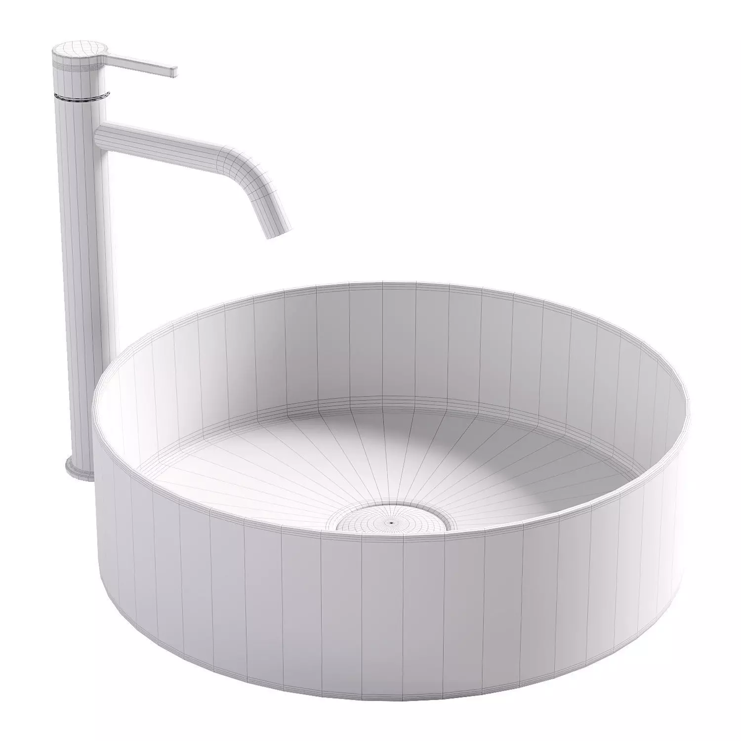 neoro n40 countertop washbasin 3D model_4