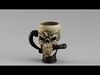 S00070 Skull Mug with Cigar 3dp 3D print model_1