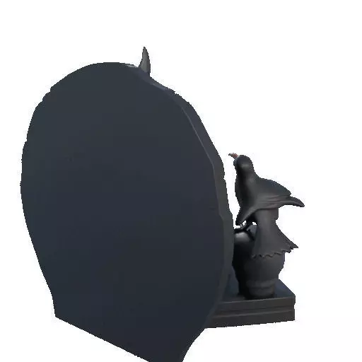 2530Halloween Witch with Spell book Skull Raven and Pumpkin 3D print model_20