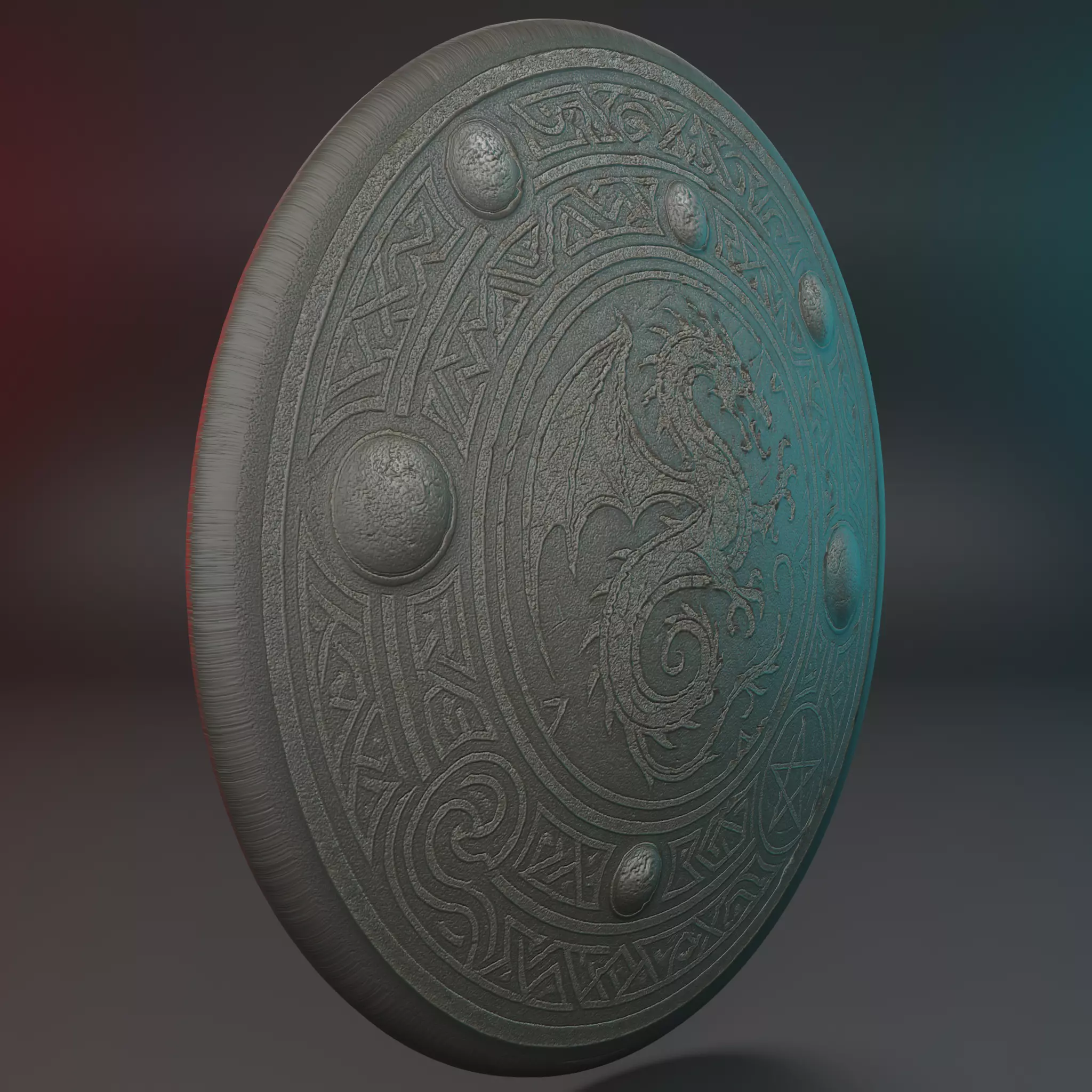 Dragon Shield 3D Model 3D model_2