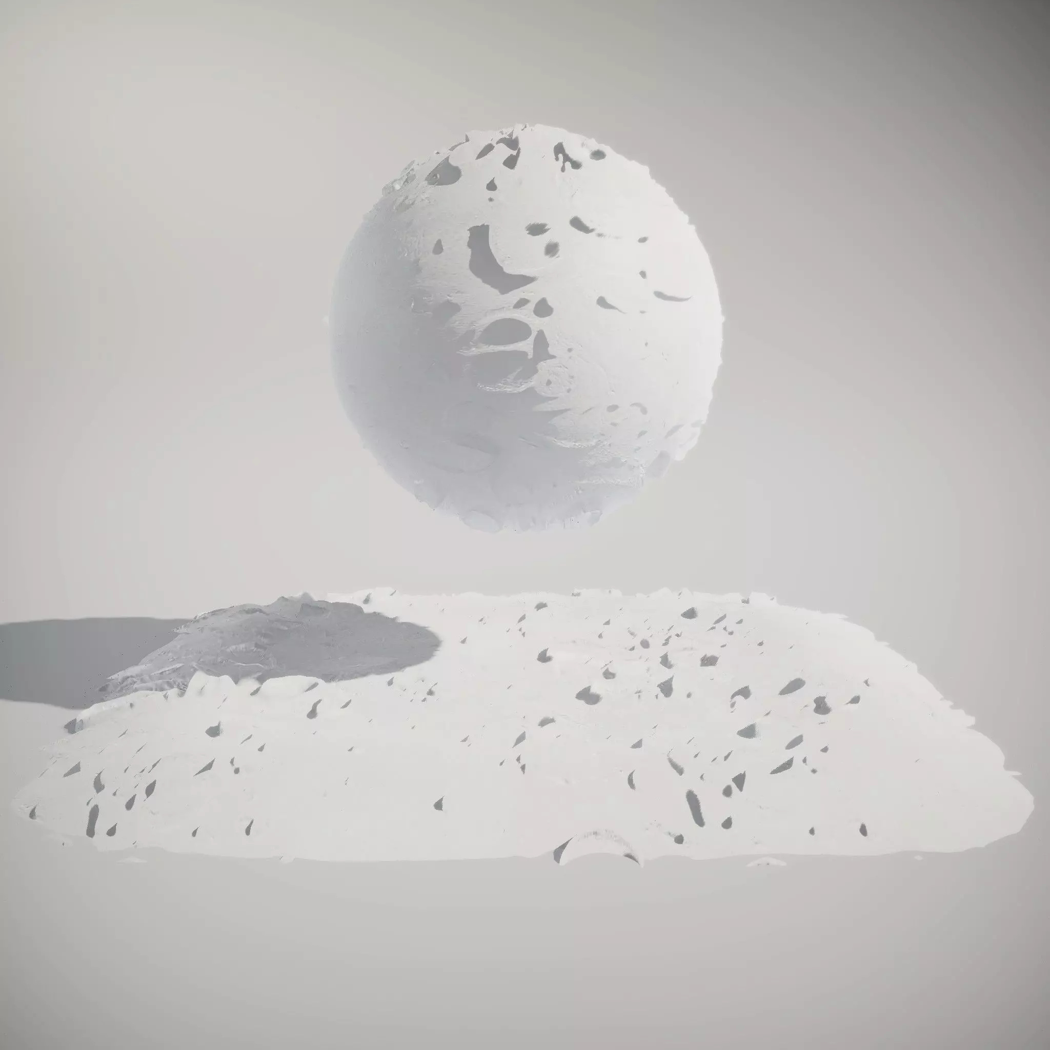 Lunar Surface Cratered HQ PBR Textures Set Texture_3