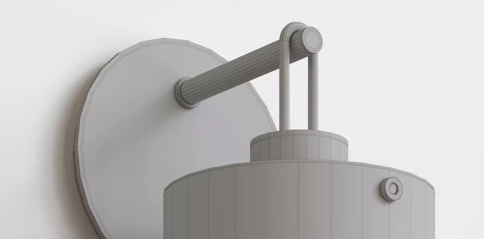 Century LED Wall Sconce corona Low-poly 3D model_7