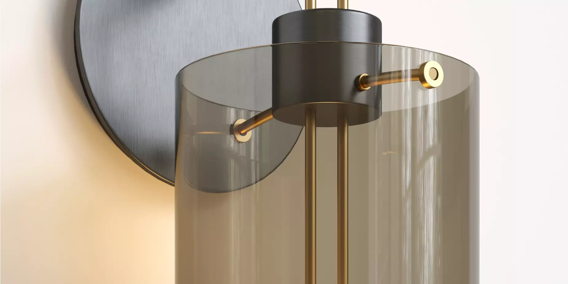 Century LED Wall Sconce corona Low-poly 3D model_6