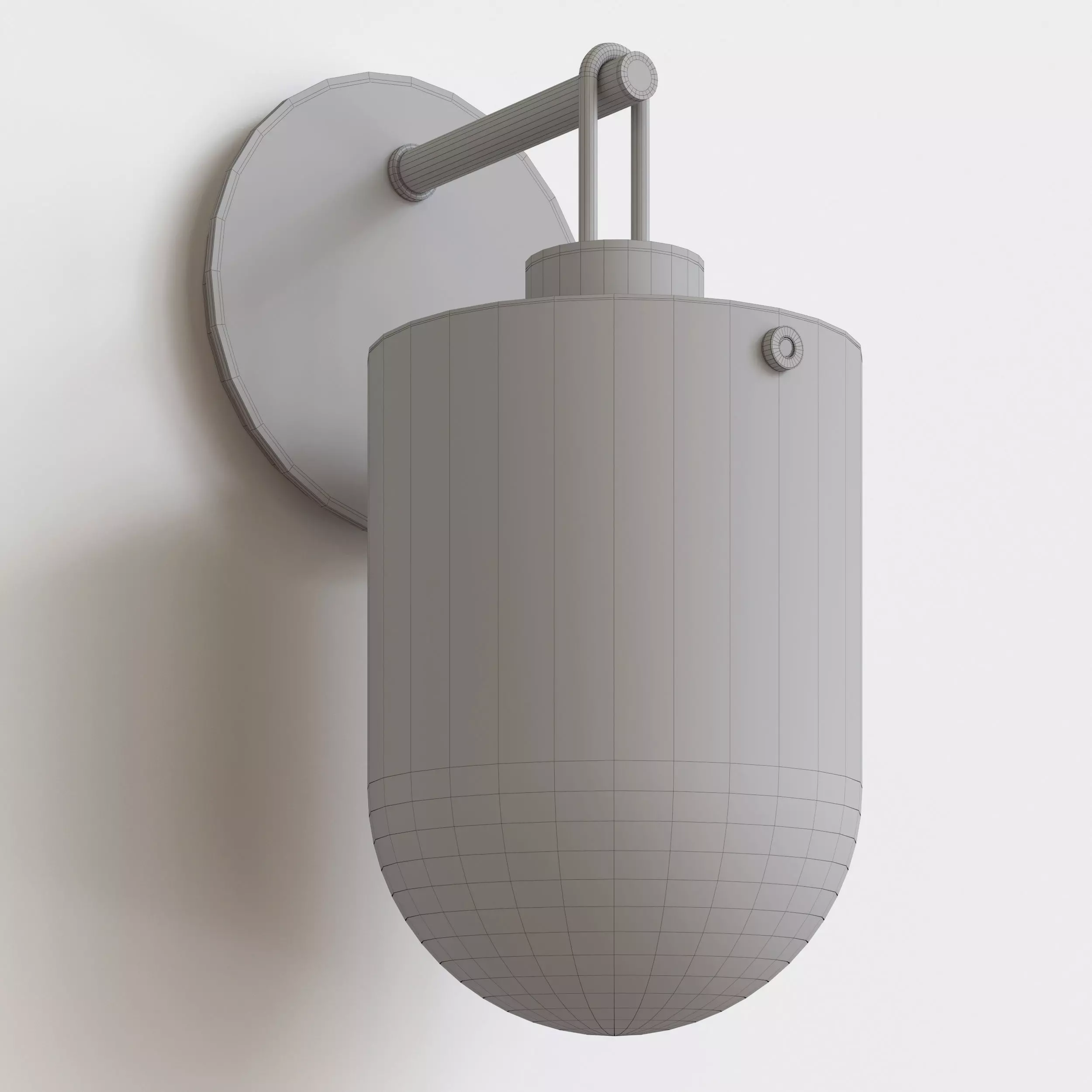 Century LED Wall Sconce corona Low-poly 3D model_4