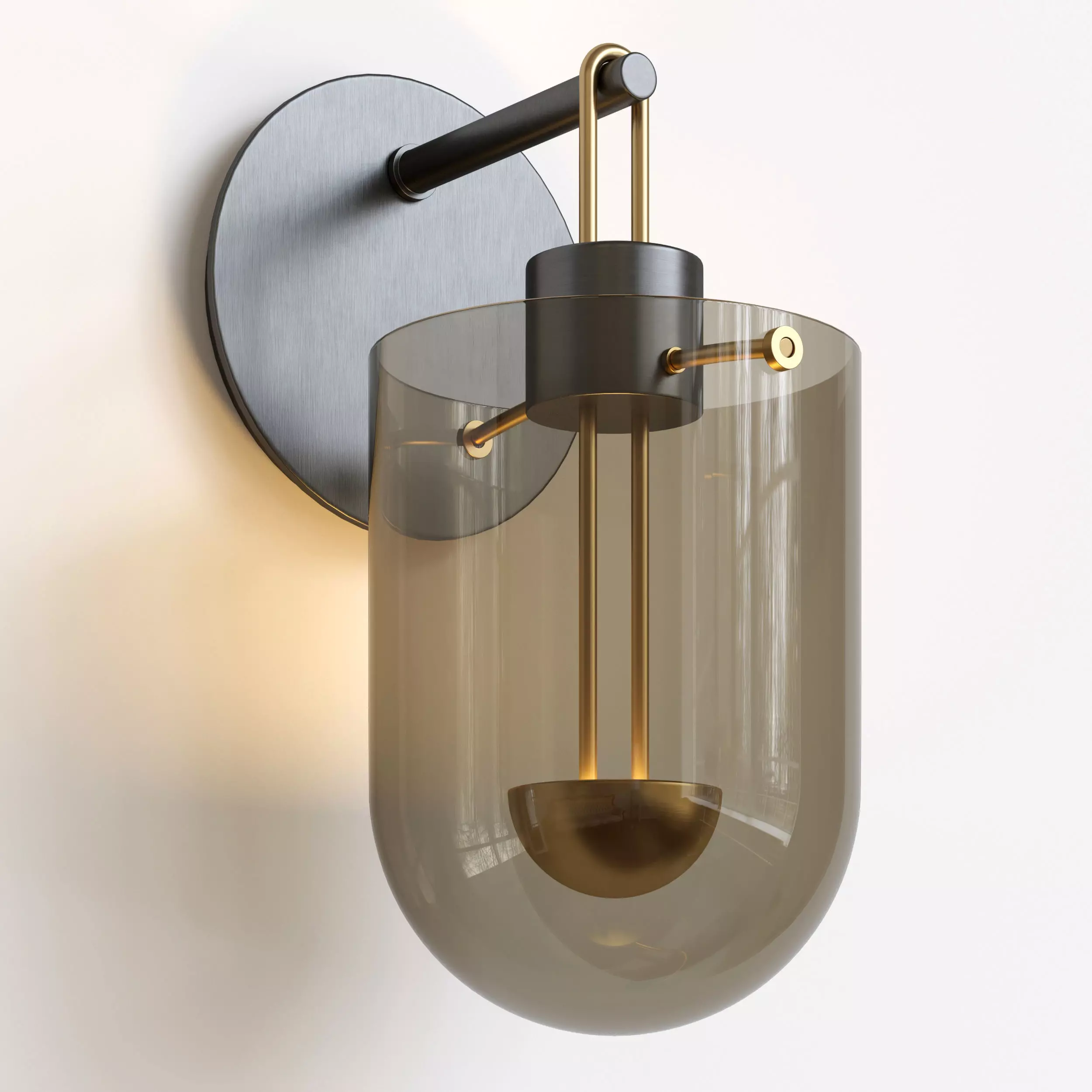 Century LED Wall Sconce corona Low-poly 3D model_1