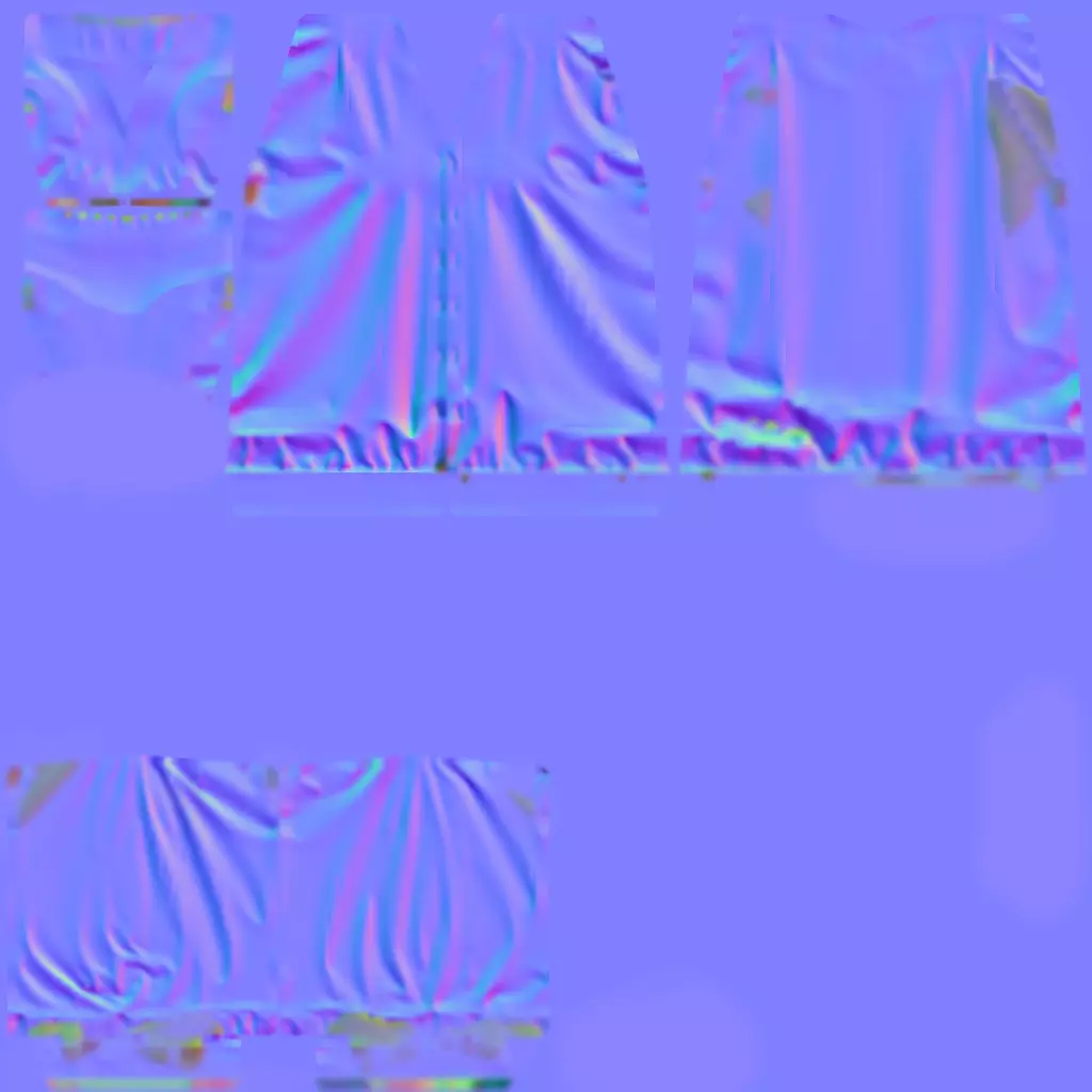 Zepeto Stylish Dress Bundle 3D model_12