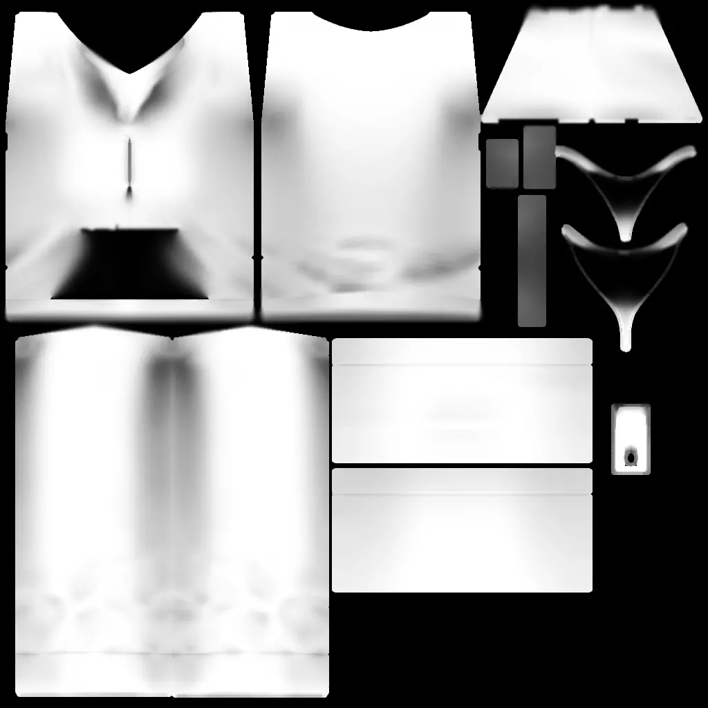 Zepeto Stylish Dress Bundle 3D model_14