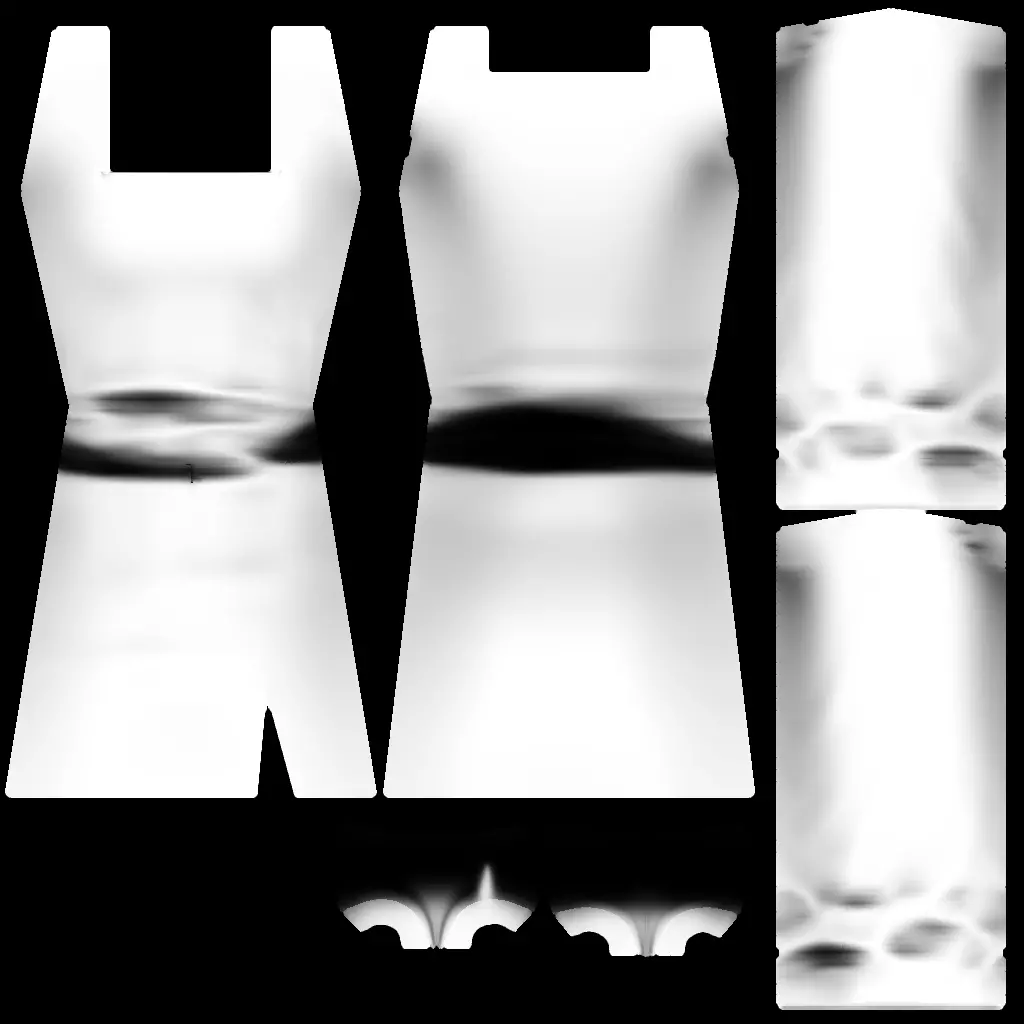 Zepeto Stylish Dress Bundle 3D model_16