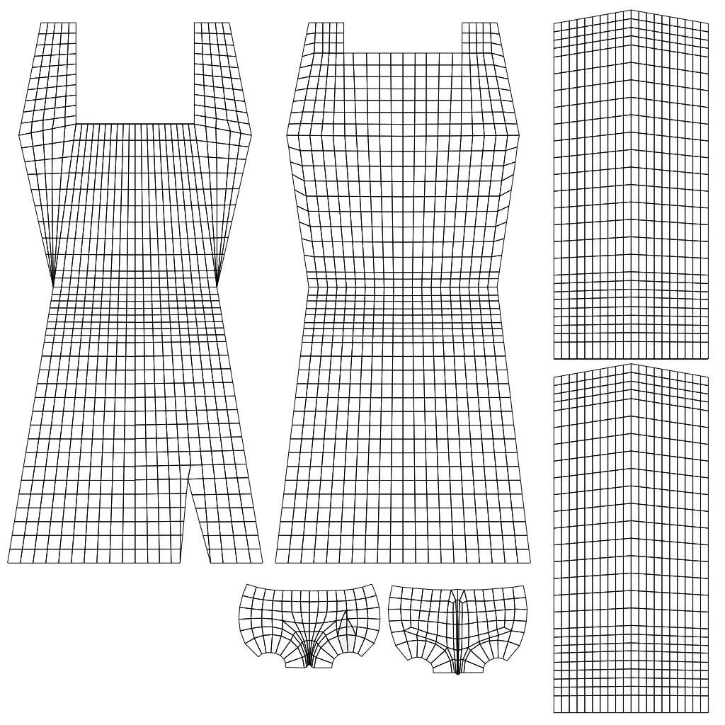 Zepeto Stylish Dress Bundle 3D model_18