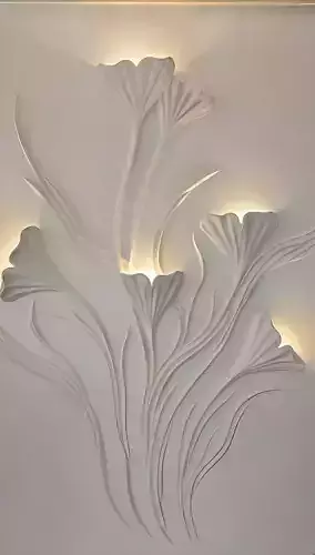 Floral Relief panel STL for CNC or 3D Printing