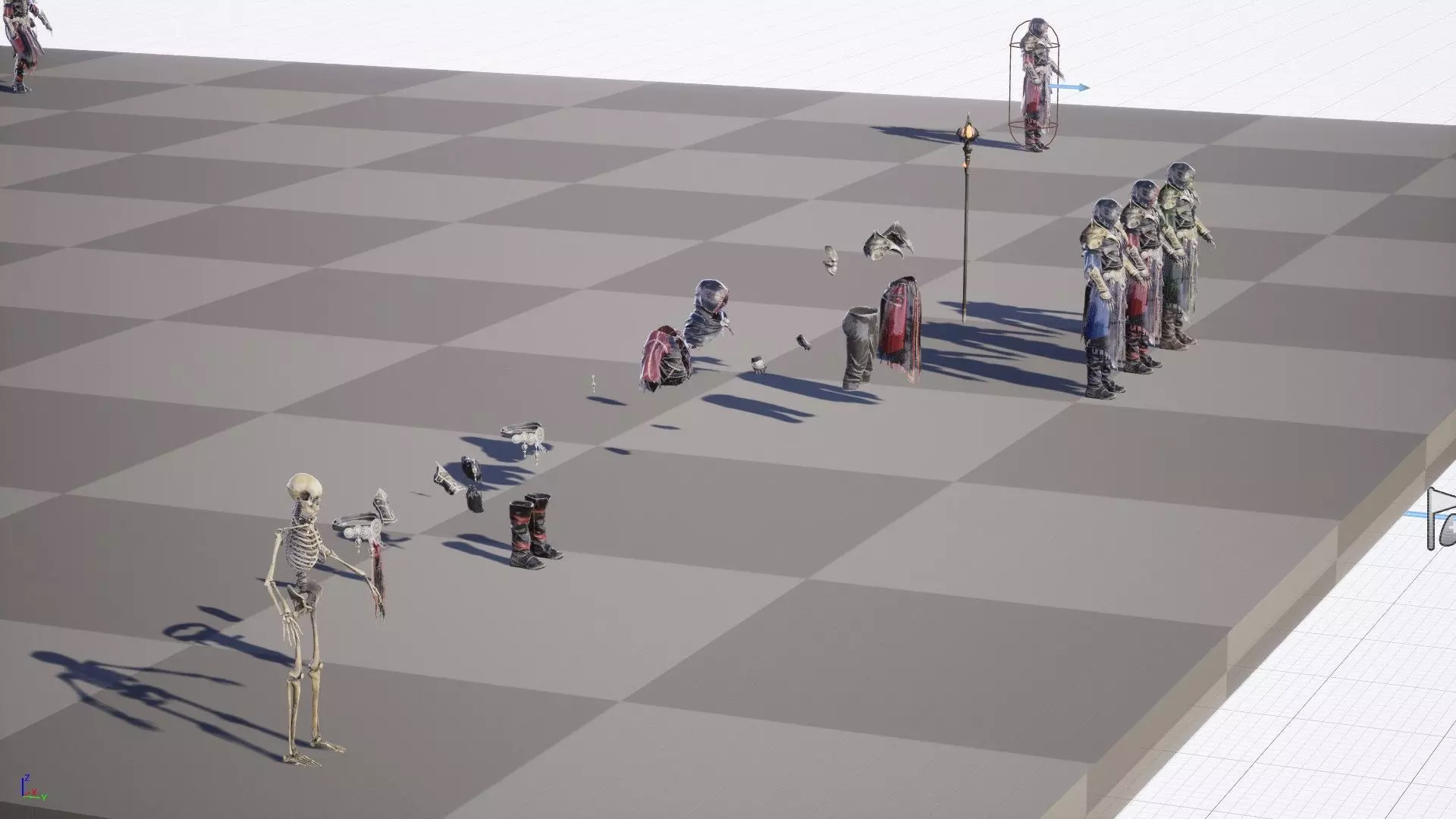 Skeleton ArchMage Low-poly 3D model_12