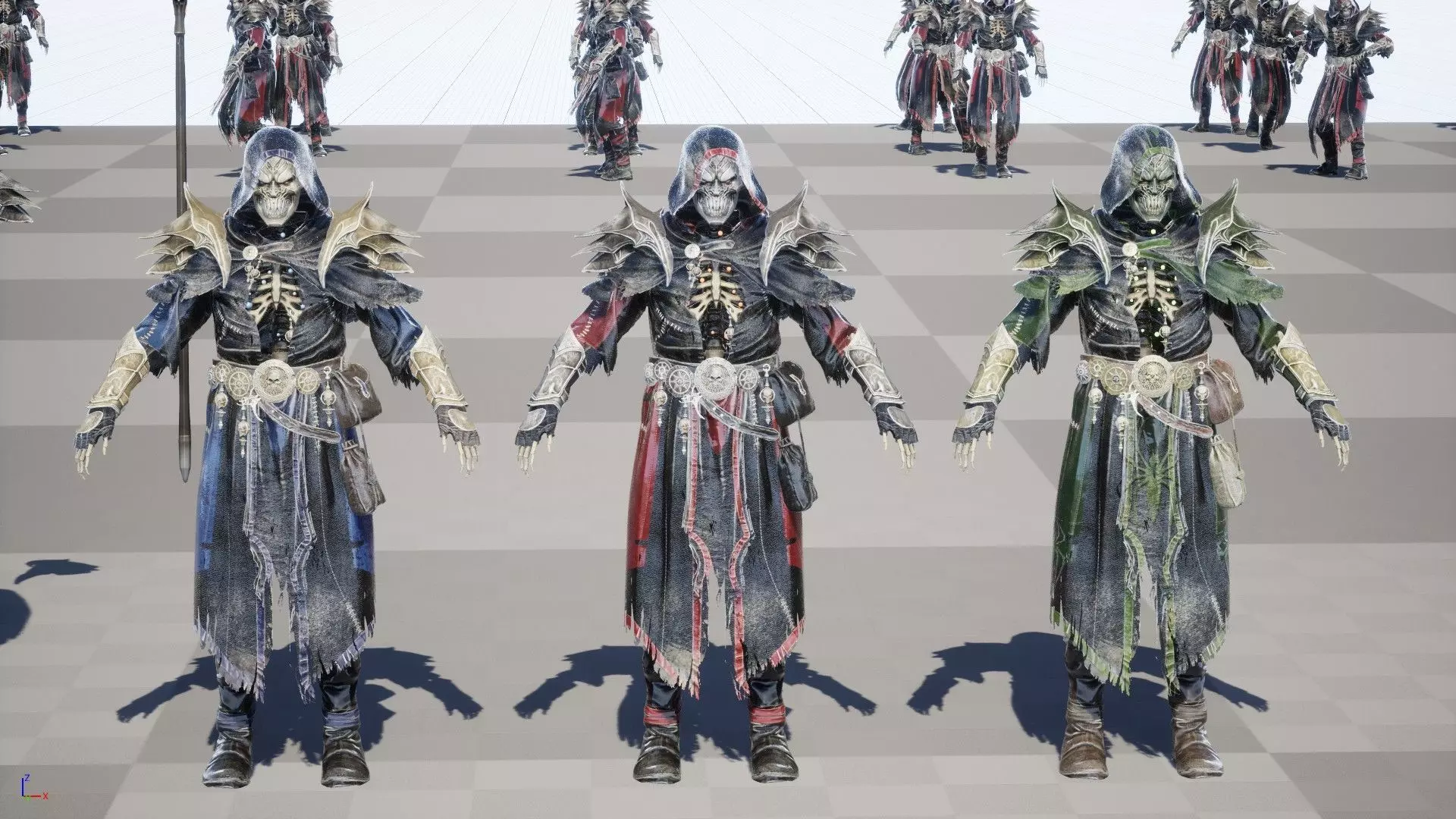 Skeleton ArchMage Low-poly 3D model_14