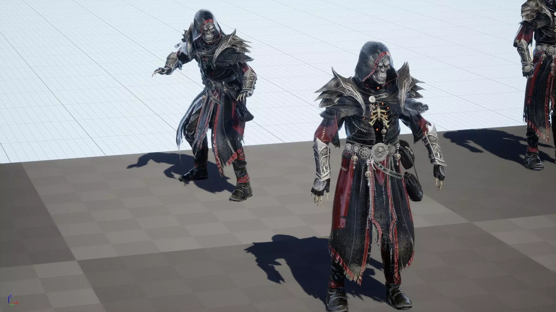 Skeleton ArchMage Low-poly 3D model_16