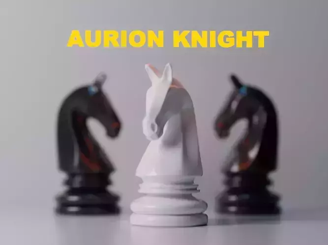 Aurion Knight Chess Piece 3D print model