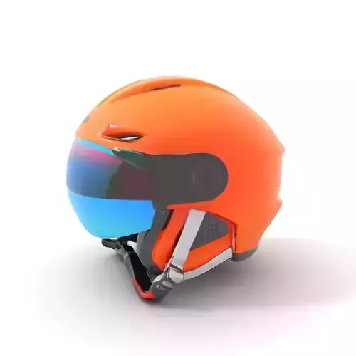 Vibrant Orange Helmet model pack Low-poly 3D model
