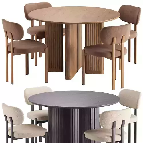 Adrien Dining Chair and Jolka Dining Table