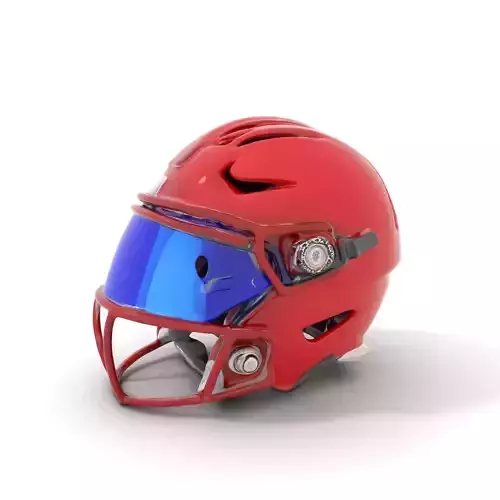 Red Sports Helmet model pack Low-poly 3D model
