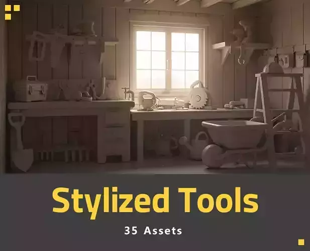 Stylized Tools Pack  35 Assets