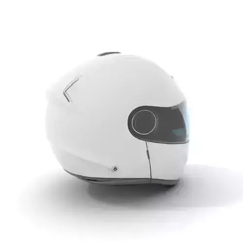 Sleek White Helmet model pack Low-poly 3D model