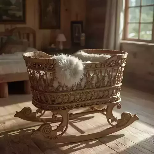 Royal Handcrafted Cradle