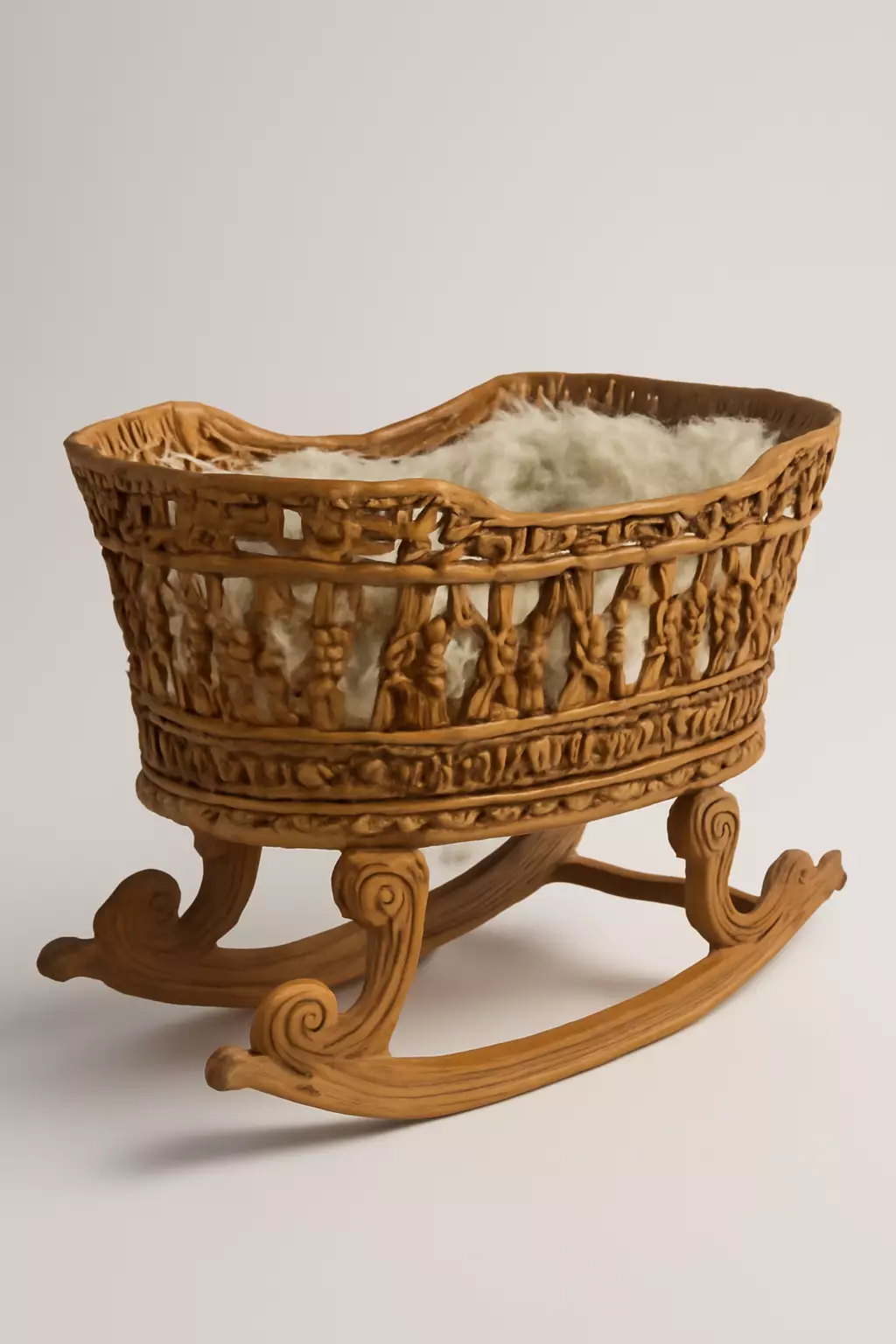 Royal Handcrafted Cradle 3D model_3